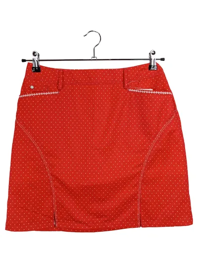 BRAX Damen Golfrock Gr. 36 Rot Gepunktet Sportlich Polyester Elasthan