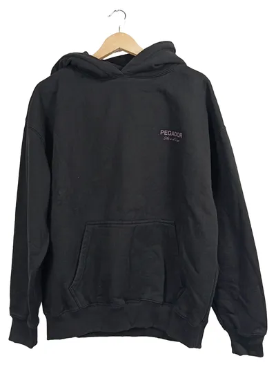 PEGADOR Herren Hoodie Kapuzenpullover Gr. 34 Schwarz Streetwear