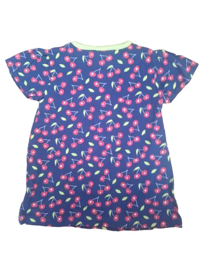 ALANA Kinder Freizeitkleid Gr. 92 Blau Kirschenmuster Baumwolle Sommer