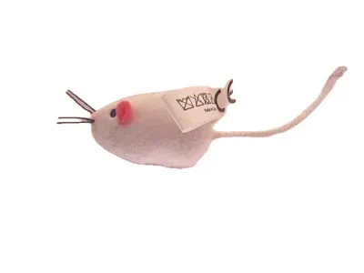 TRIXIE Katzenspielzeug Maus Beige 14cm lang 3cm breit