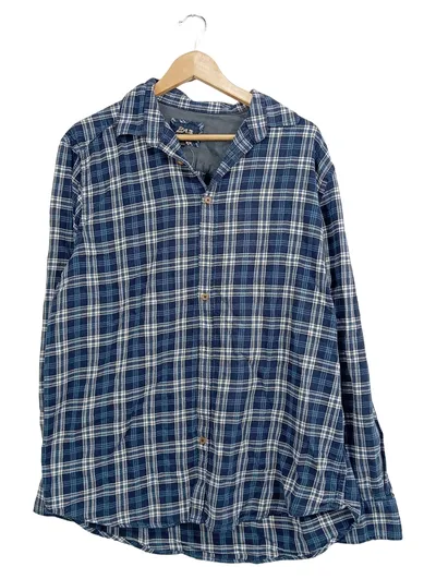 ZAB COMPANY Herren Freizeithemd kariert Blau XL Langarm Casual