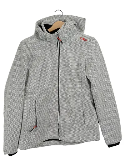 CMP Kinder Softshelljacke Gr. 140 Grau Outdoor Kapuze Reißverschluss