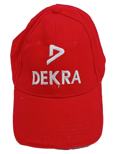 AdPro-Gifts Cap Herren uni Rot Sportlich DEKRA Logo Baumwolle