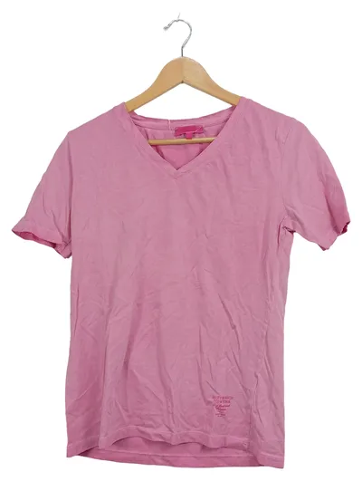 BETTER RICH Damen T-Shirt V-Ausschnitt Rosa Gr. S Baumwolle Casual