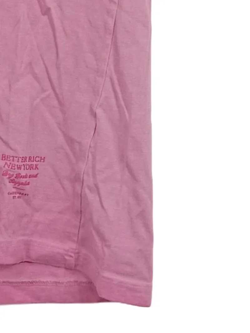 BETTER RICH Damen T-Shirt V-Ausschnitt Rosa Gr. S Baumwolle Casual 2