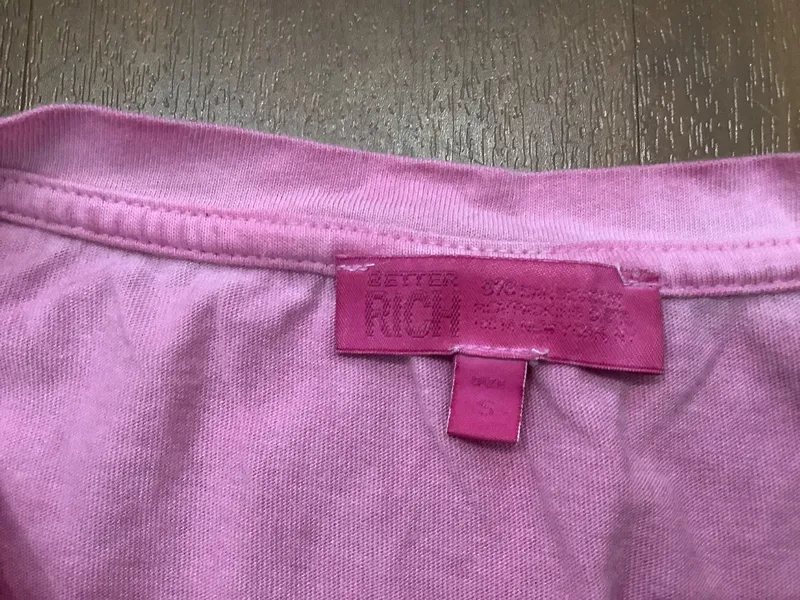 BETTER RICH Damen T-Shirt V-Ausschnitt Rosa Gr. S Baumwolle Casual 3
