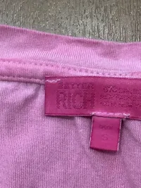 BETTER RICH Damen T-Shirt V-Ausschnitt Rosa Gr. S Baumwolle Casual 4