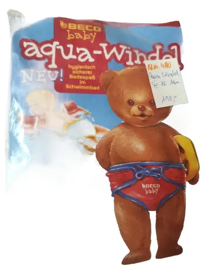 BECO Schwimmwindel Baby Aqua Windel Gr. 86 Rot Logo-Print Kinder