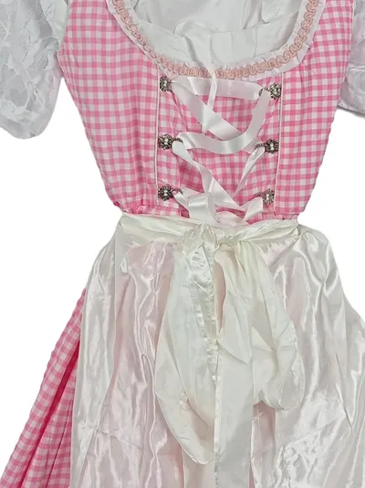 Herzensschatz Dirndl Trachtenkleid Damen Gr. 38 M Rosa Kariert Traditionell