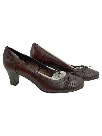 Jana Damen Pumps Gr. 37 Braun Elegant Business Schleife Absatzschuhe