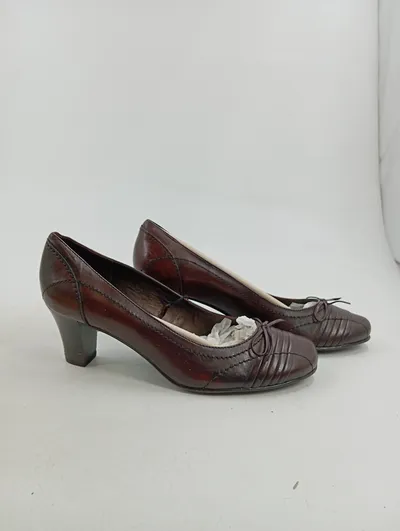 Jana Damen Pumps Gr. 37 Braun Elegant Business Schleife Absatzschuhe