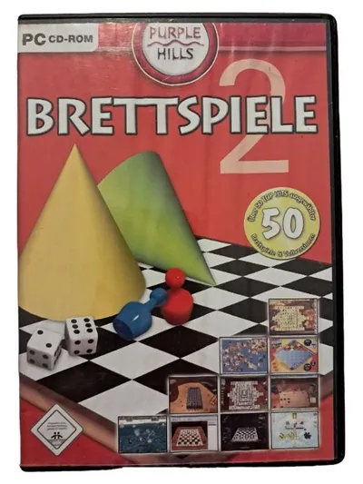 Purple Hills Brettspiele 2 PC CD-ROM Sammlung Schach Mahjongg Windows
