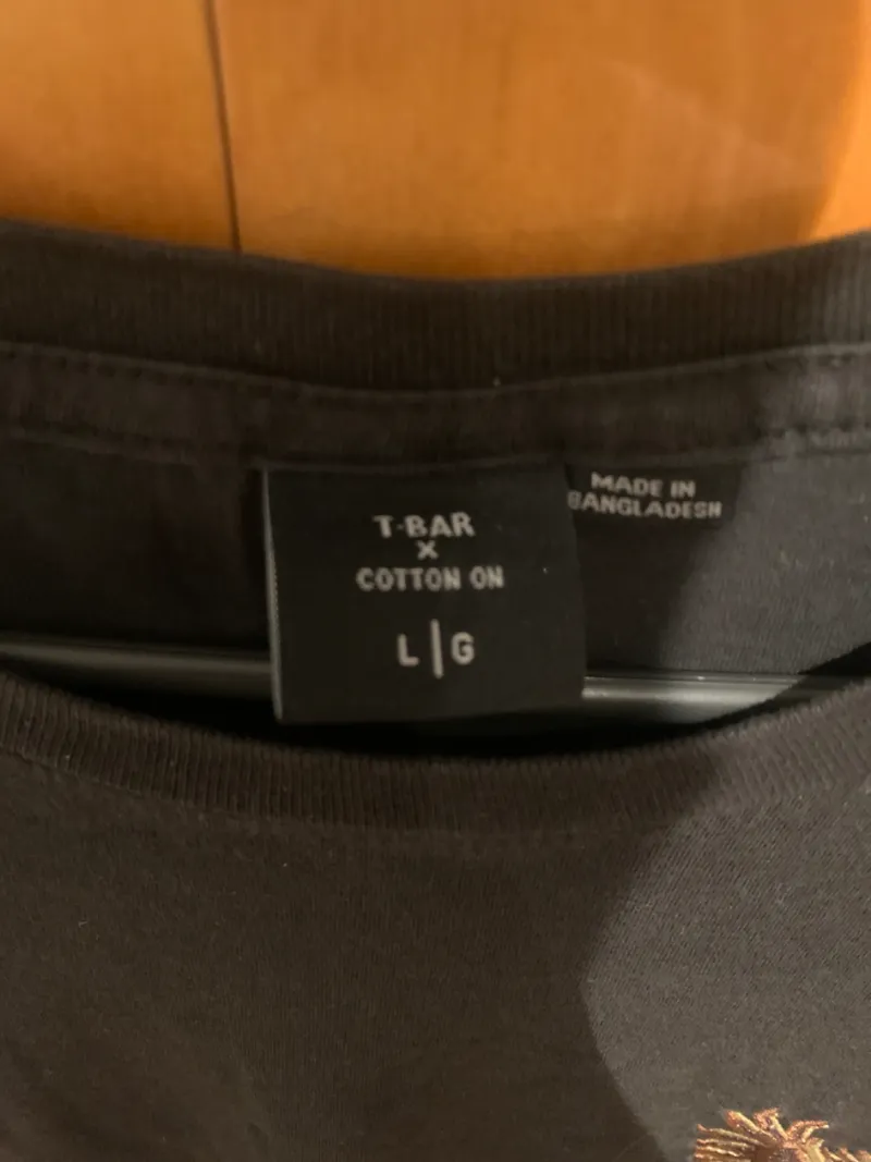 Cotton On Herren T-Shirt Gr. 50/L Grün Casual Adler Stickerei 4