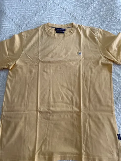 BASEFIELD Herren T-Shirt Gelb Gr. L Kurzarm Casual