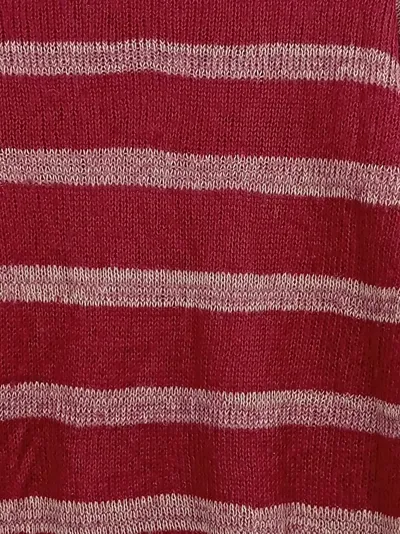 nümph Damen Pullover gestreift Rippstrick Rot Gr. 34/XS