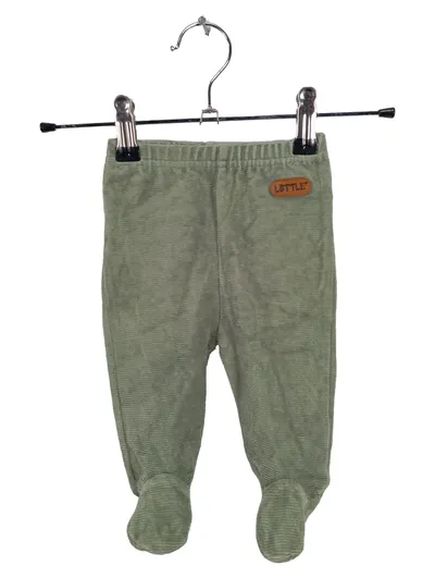 LITTLE Baby Stoffhose Kinder Gr. 62 Grün Komfortabel Rippstrick Cordhose