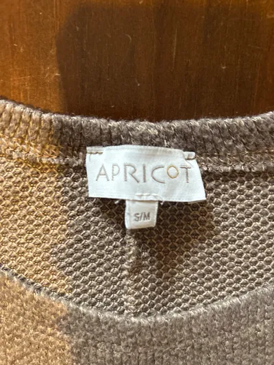 Apricot Damen Pullover Oversized Strukturmuster Kurzarm Beige Gr. 38 M