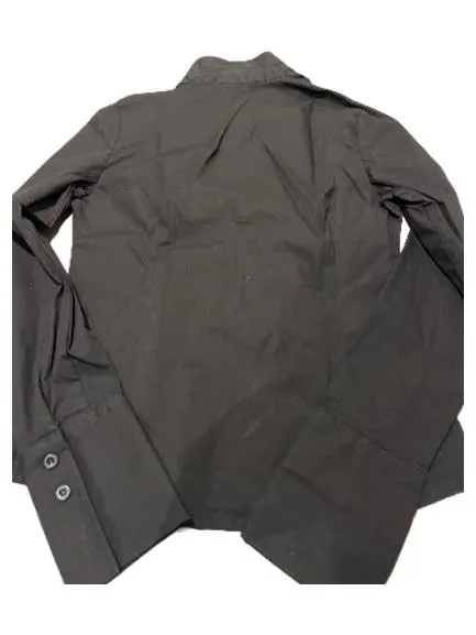 CONLEY'S Damen Bluse Gr. 36 Schwarz Rüschen Stehkragen Elegant 3