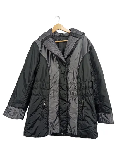 GINALAURA Damen Steppjacke Winterjacke Gr. 40/L Schwarz Casual