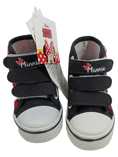 Disney Minnie Mouse Sneaker Kinder Mädchen Gr. 24 Schwarz Klettverschluss NEU