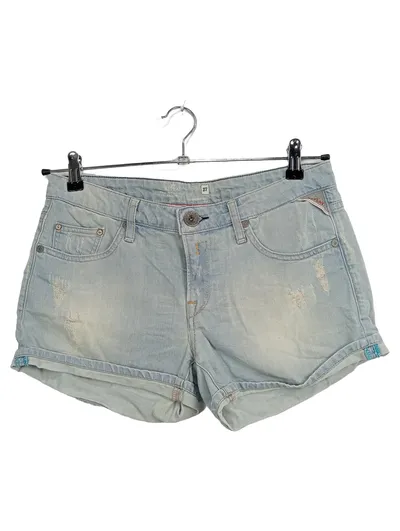 Replay Damen Jeans Shorts W27/36 S Blau Casual Used Look