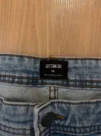 Cotton On Herren Jeans Shorts Blau Gr. 34 Casual Straight Fit 6