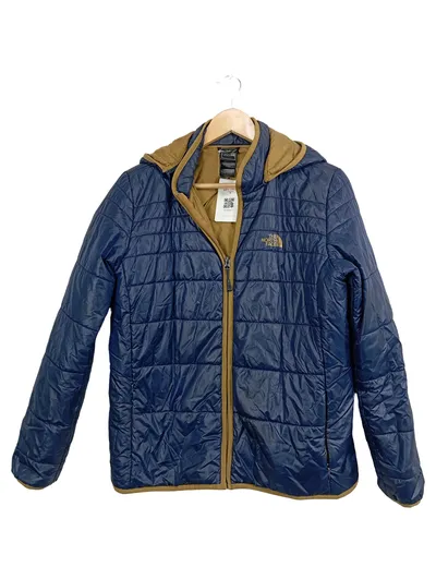 The North Face Herren Steppjacke Gr. L Blau Kapuze Outdoor Jacke