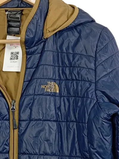 The North Face Herren Steppjacke Gr. L Blau Kapuze Outdoor Jacke