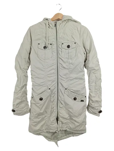 LTB Damen Leichte Jacke Gr. 36/S Beige Casual mit Kapuze
