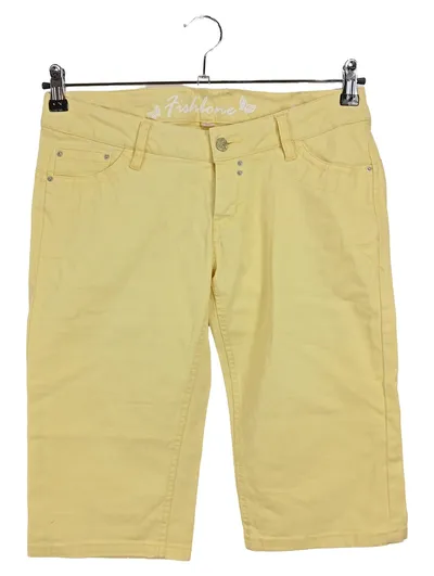 Fishbone Damen Capri Stoffhose Gelb Gr. W28/36 Baumwolle Stretch