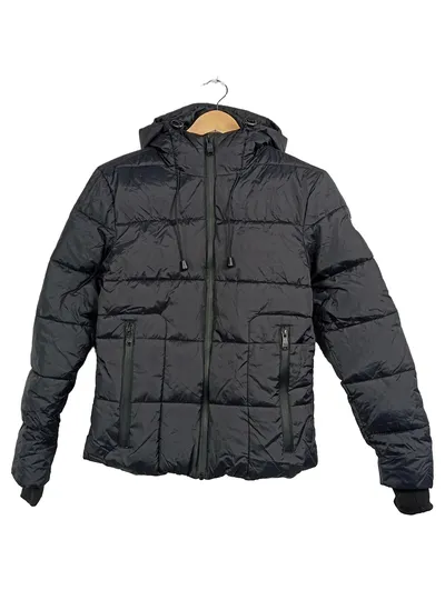 Lonsdale Damen Steppjacke Kapuze Schwarz Winterjacke Gr. XS/34
