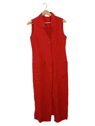 Jean Paul Damen Freizeitkleid Rot Gr. 48 Casual Maxikleid ärmellos