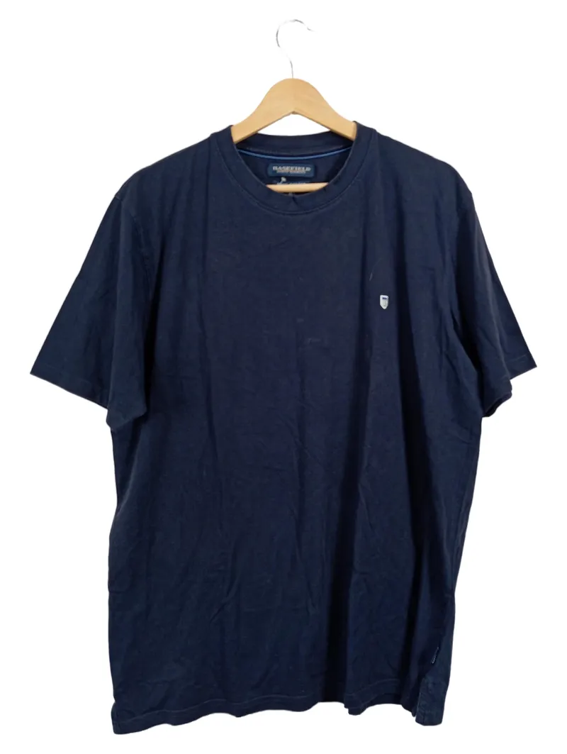 BASEFIELD Herren T-Shirt Blau Gr. 52/XL Casual Baumwolle 1