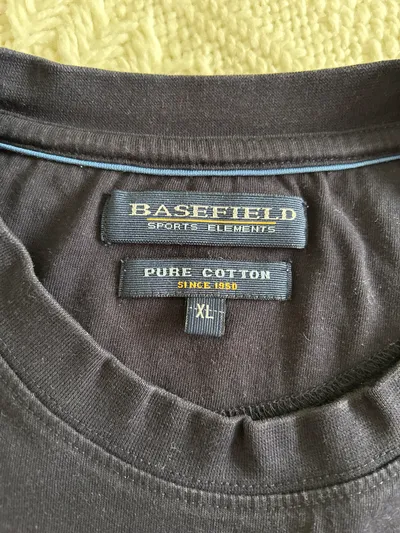 BASEFIELD Herren T-Shirt Blau Gr. 52/XL Casual Baumwolle