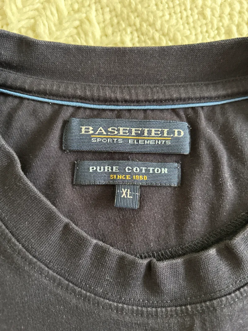 BASEFIELD Herren T-Shirt Blau Gr. 52/XL Casual Baumwolle 2