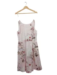 ANDREA VINCENTI Damen Kleid Blumenmuster Gr. 40 Rosa Elegant Festlich 1