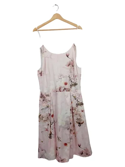 ANDREA VINCENTI Damen Kleid Blumenmuster Gr. 40 Rosa Elegant Festlich