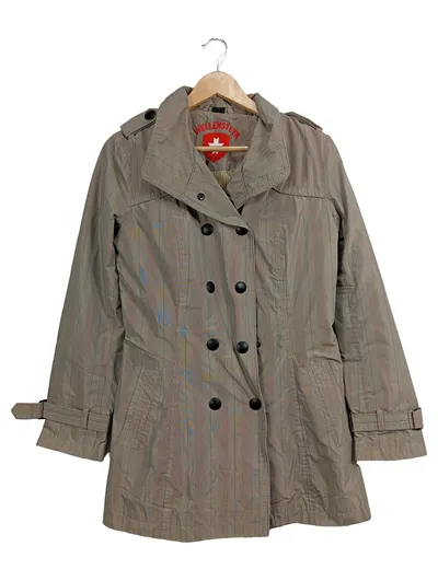 Wellensteyn Damen Leichte Jacke Trenchcoat Beige Gestreift Gr. S