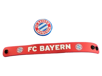 FC Bayern München Armband & Anstecker Set Fanartikel Rot Logo