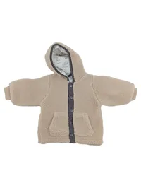 Feetje Baby Fleecejacke Kinder Gr. 68 Beige Kapuze Tiermotiv Kuscheljacke 1