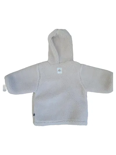 Feetje Baby Fleecejacke Kinder Gr. 68 Beige Kapuze Tiermotiv Kuscheljacke