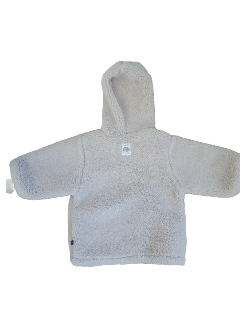 Feetje Baby Fleecejacke Kinder Gr. 68 Beige Kapuze Tiermotiv Kuscheljacke 2