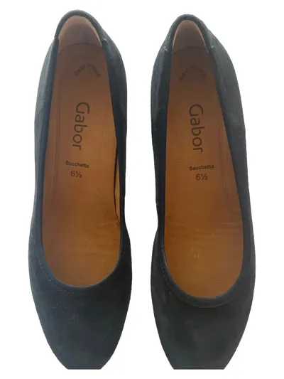 Gabor Damen Pumps Gr. 39.5 Blau Wildleder Elegant Business