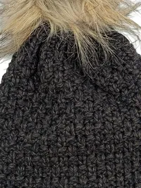 Eisglut Mütze Damen Grau Outdoor Bommel Strickmütze Wolle Polyacryl 5