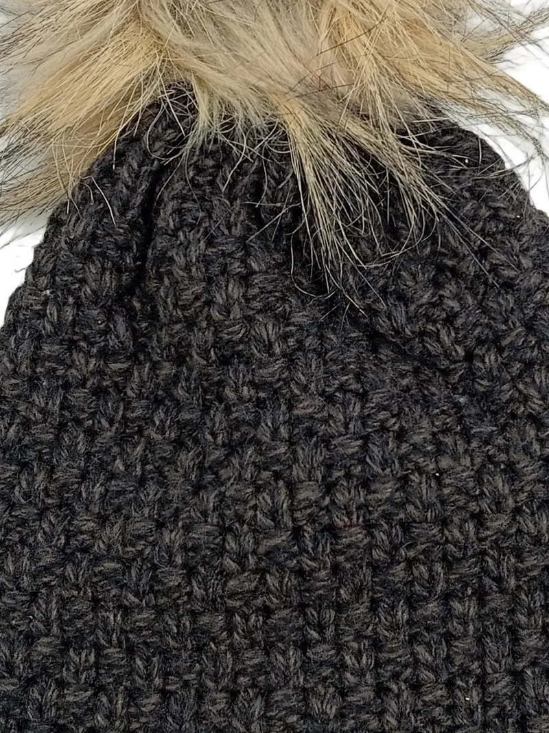 Eisglut Mütze Damen Grau Outdoor Bommel Strickmütze Wolle Polyacryl 5