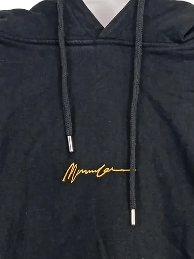 Mennace Kapuzenpullover Herren Gr. L Schwarz Hoodie Stickerei Logo