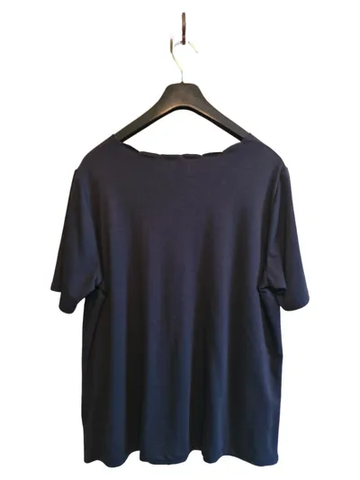 Atelier GS Damen T-Shirt Blau Gr. 48/4XL Basic Kurzarm