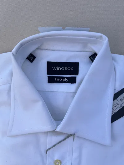 Windsor Herren Business Hemd Weiß Gr. 40 Langarm Two Ply