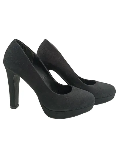 Even & Odd Damen Pumps Gr. 39 Schwarz Elegant Plateau High Heels
