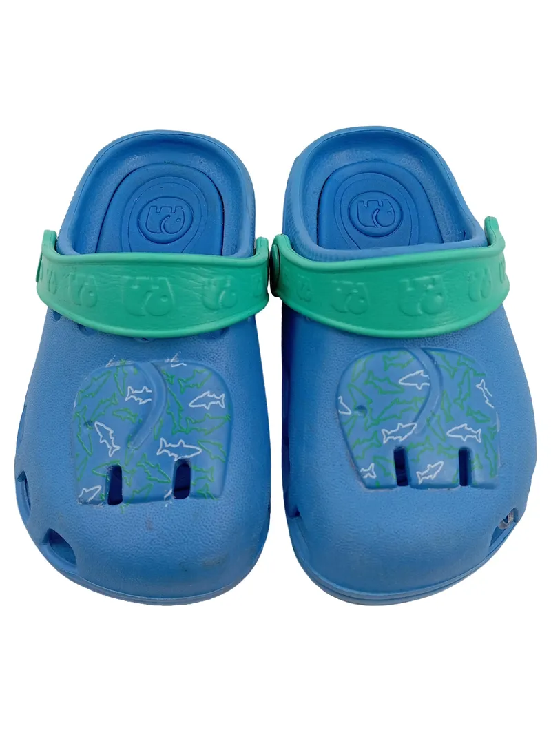 elefanten Clogs Badeschuhe Kinder Gr. 24 Blau Tiermotiv Synthetik 1